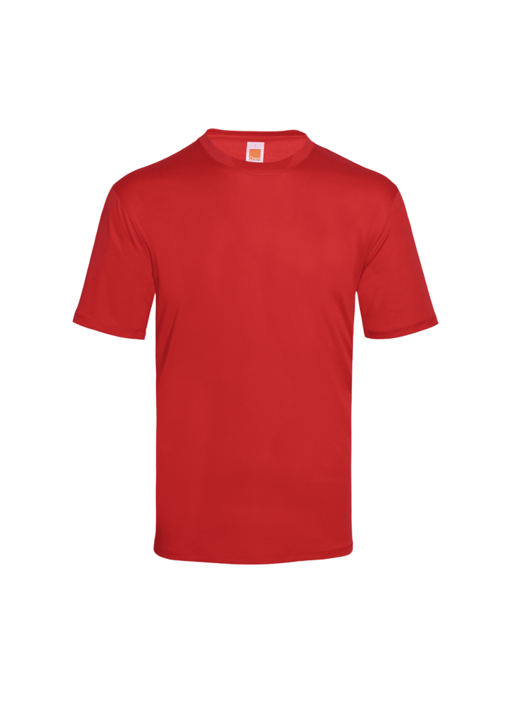 QD66 - Unisex Polyester Check Jacquard Antibac T-Shirt 140gsm