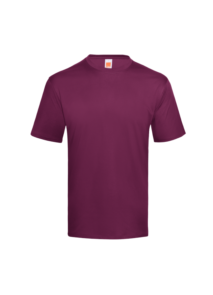 QD66 - Unisex Polyester Check Jacquard Antibac T-Shirt 140gsm