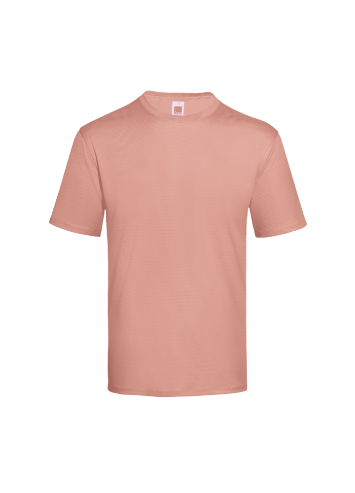 QD66 - Unisex Polyester Check Jacquard Antibac T-Shirt 140gsm