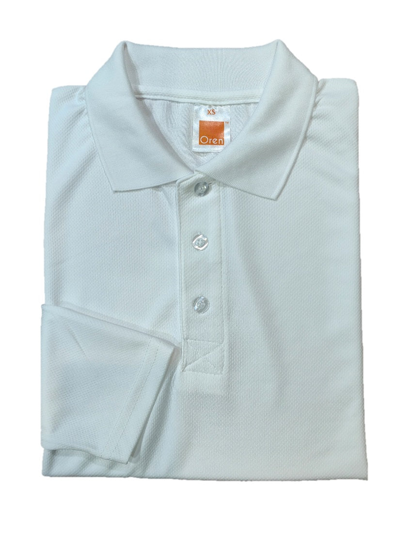 QD67 - Unisex 100% Microfibre Eyelet Long Sleeve Polo Shirt 160gsm