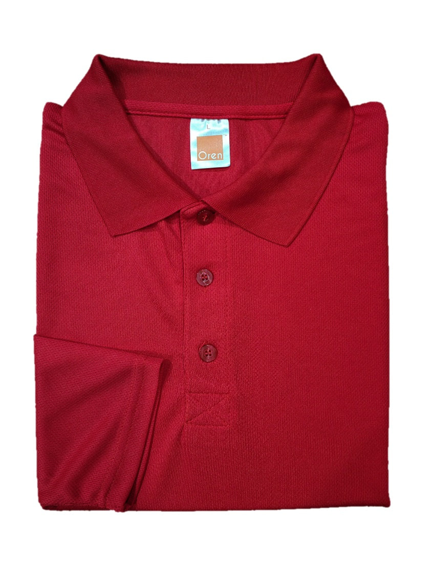QD67 - Unisex 100% Microfibre Eyelet Long Sleeve Polo Shirt 160gsm