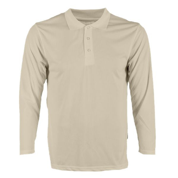QD67 - Unisex 100% Microfibre Eyelet Long Sleeve Polo Shirt 160gsm