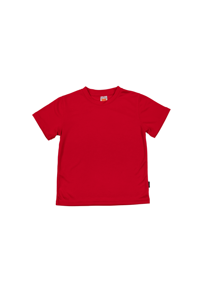 QD68 - Kids Microfibre Eyelet Short Sleeve T-Shirt 160gsm