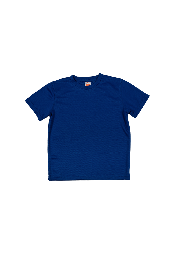 QD68 - Kids Microfibre Eyelet Short Sleeve T-Shirt 160gsm
