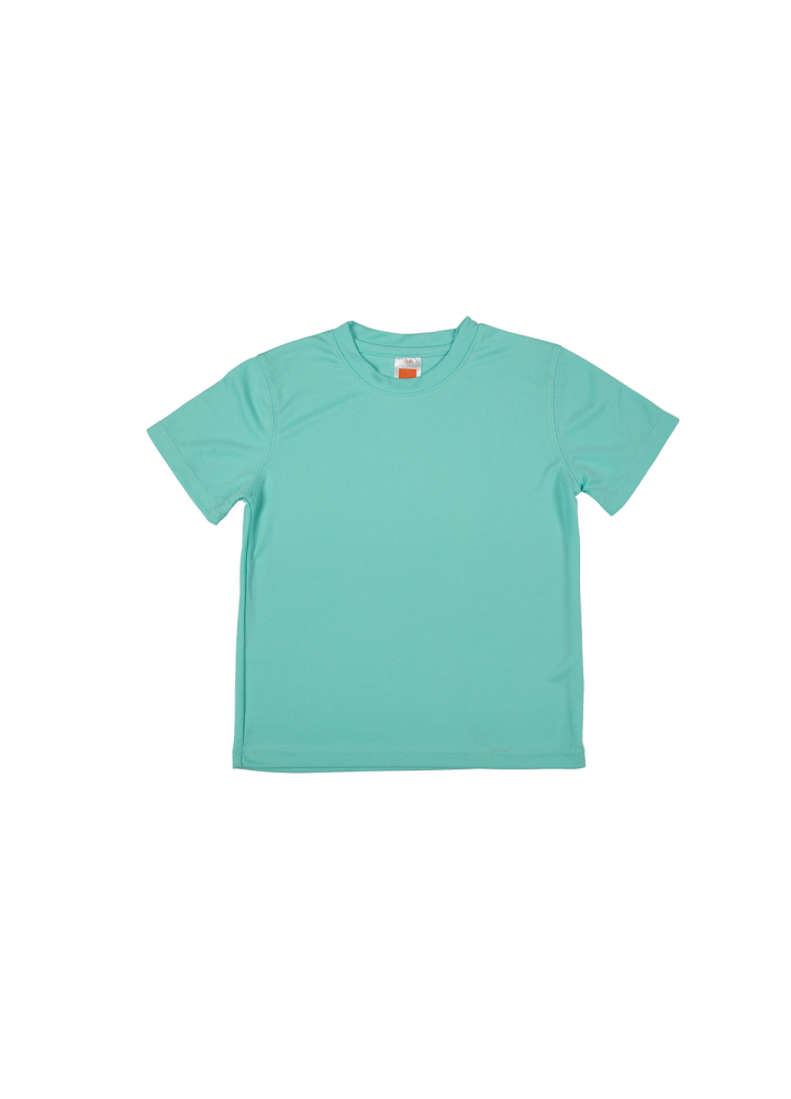 QD68 - Kids Microfibre Eyelet Short Sleeve T-Shirt 160gsm