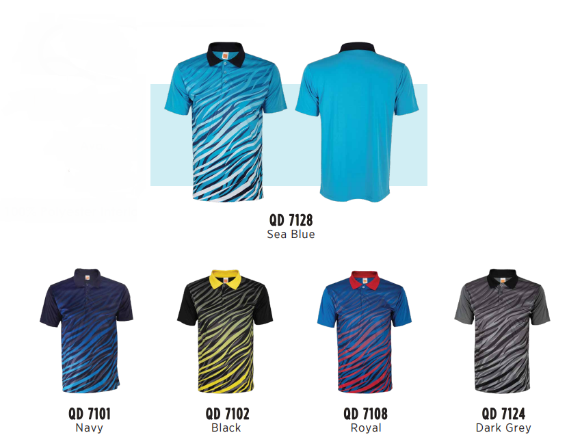 QD71 - Unisex Sublimation Polo Shirt 150gsm