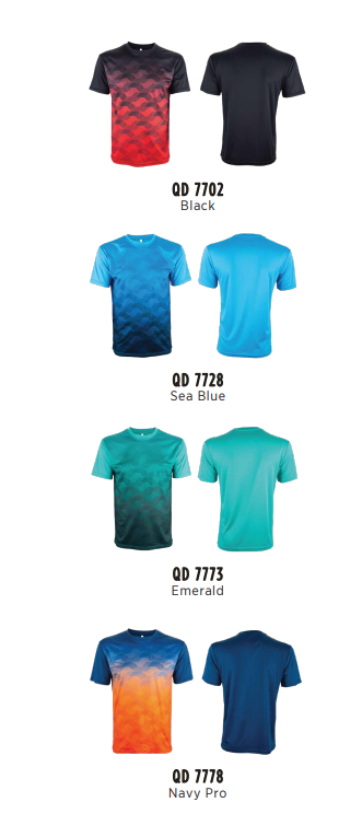 QD77 - Unisex Sublimation Mini Eyelet T-Shirt 150gsm