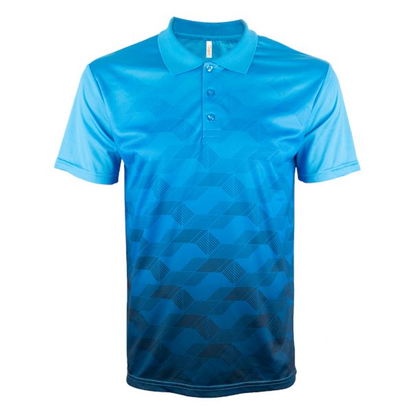 QD78 - Unisex Sublimation Mini Eyelet Polo Shirt 150gsm