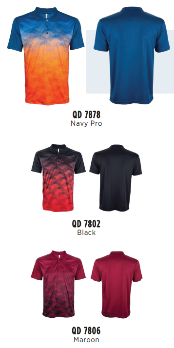 QD78 - Unisex Sublimation Mini Eyelet Polo Shirt 150gsm