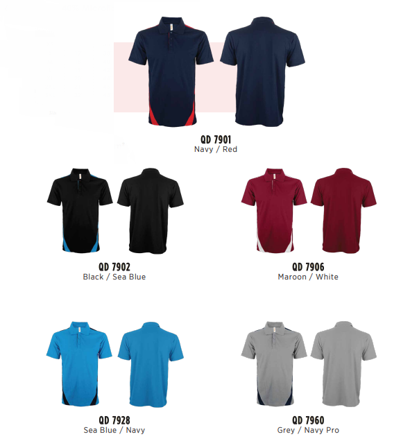 QD79 - Unisex CVC Cut & Sew Polo Shirt 200gsm