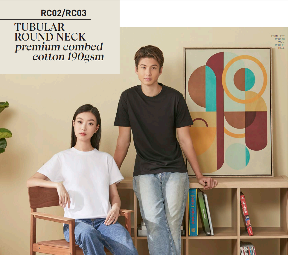 RC02/RC03 - Tubular Roundneck Cotton