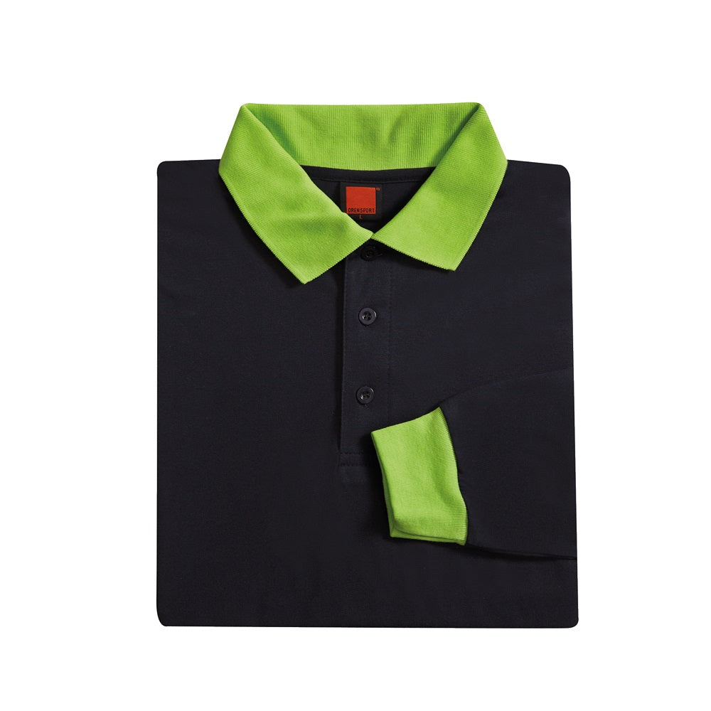 SJ03 - Unisex TC Long Sleeve Polo Shirt 175gsm