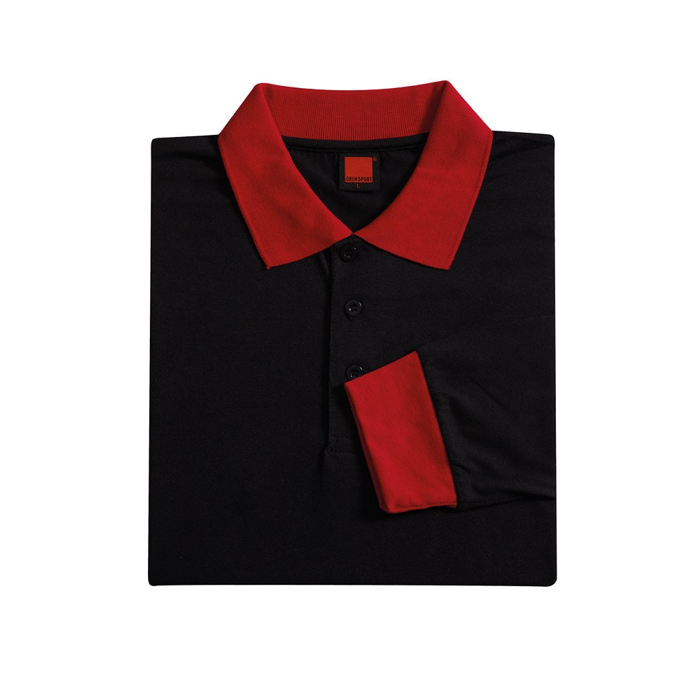 SJ03 - Unisex TC Long Sleeve Polo Shirt 175gsm