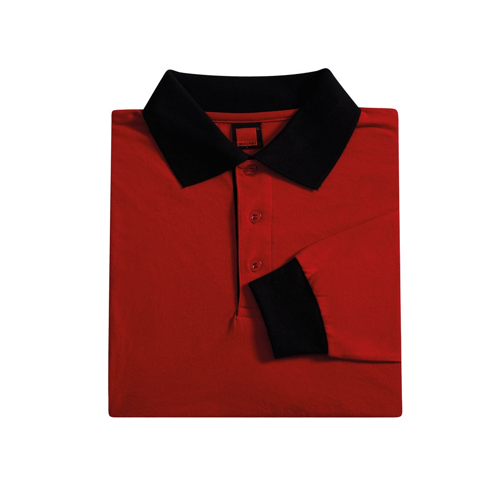 SJ03 - Unisex TC Long Sleeve Polo Shirt 175gsm