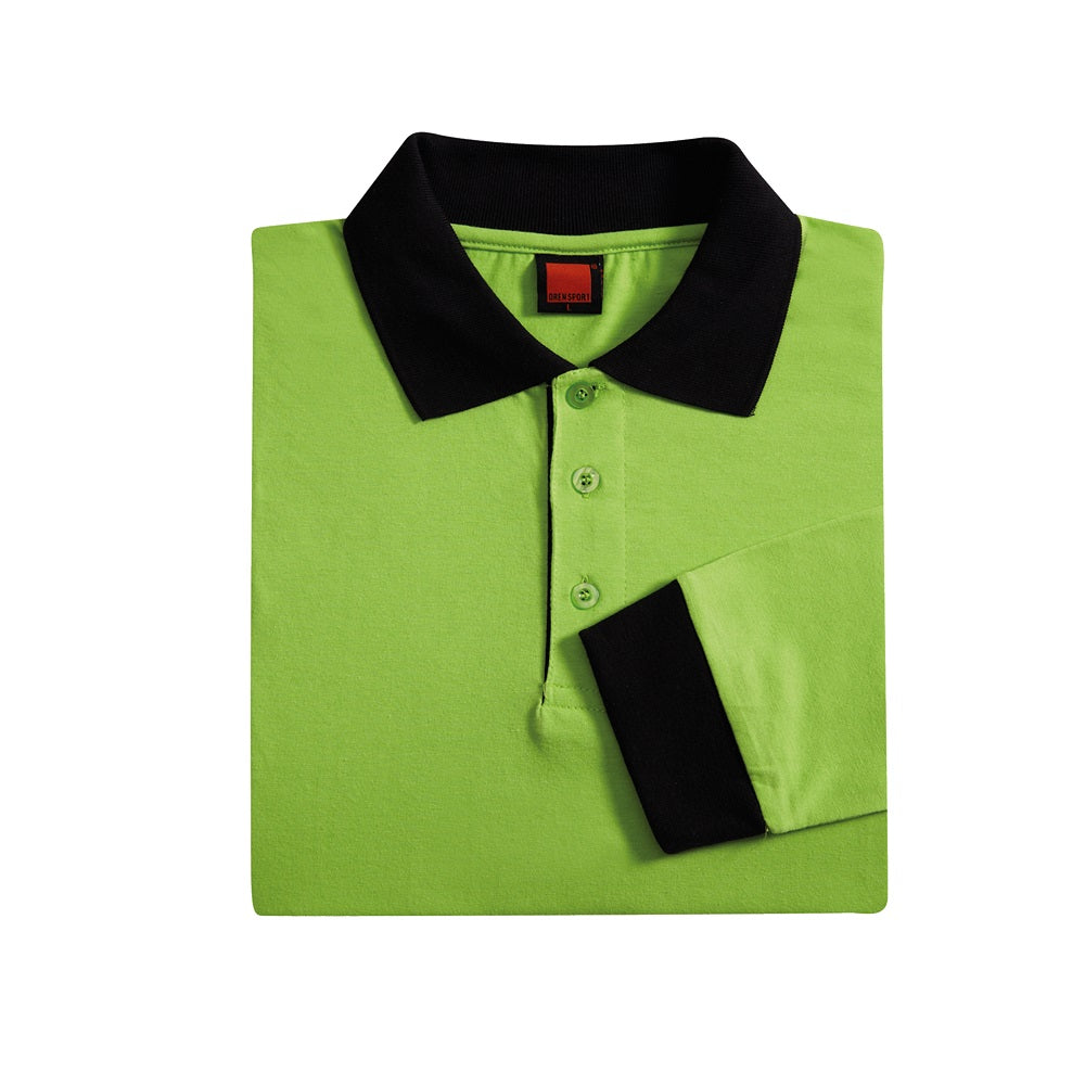 SJ03 - Unisex TC Long Sleeve Polo Shirt 175gsm