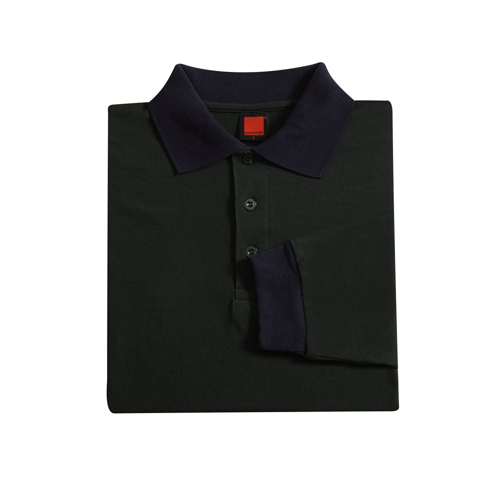 SJ03 - Unisex TC Long Sleeve Polo Shirt 175gsm