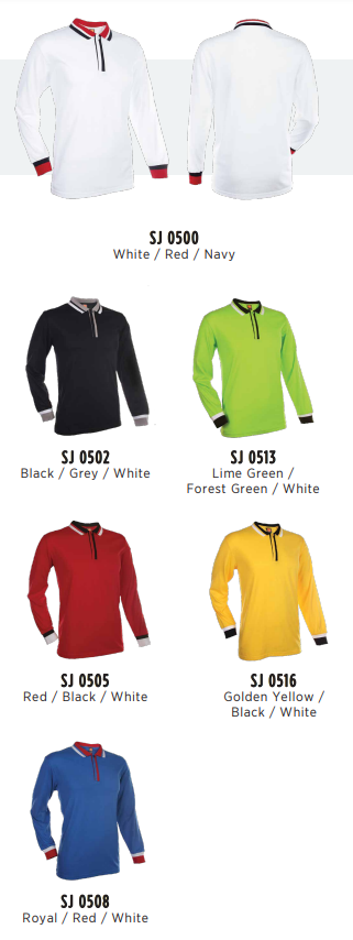 SJ05 - Unisex TC Long Sleeve Polo Shirt 175gsm