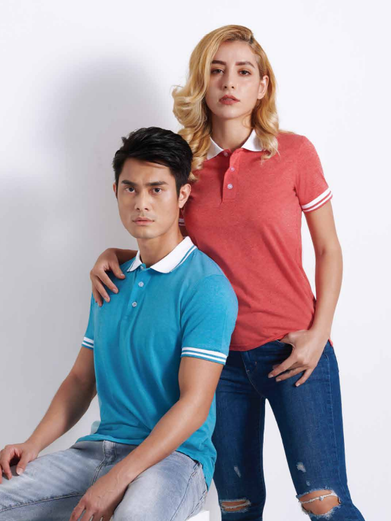SJ08 - Unisex TC Polo Shirt Tipped Collar & Cuff 175gsm
