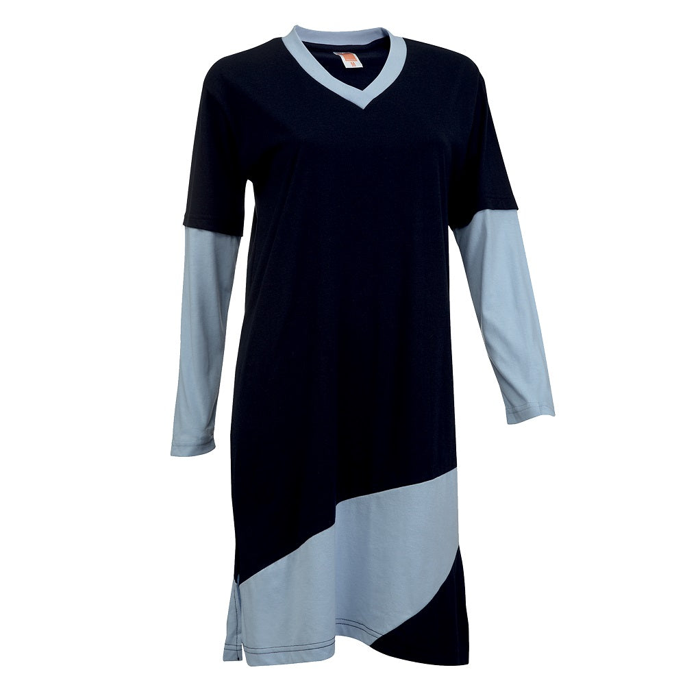 SK01 - FEMALE TC V-Neck Long Sleeve Muslimah 175gsm