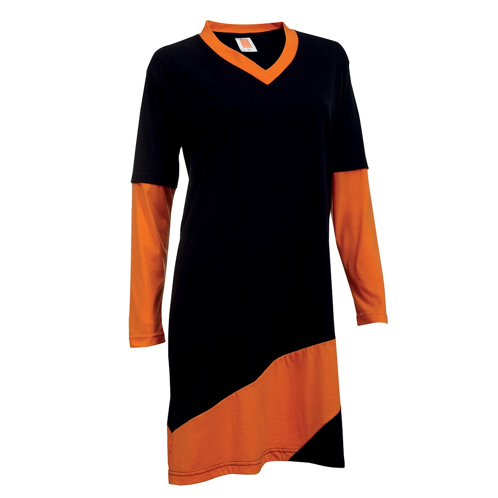 SK01 - FEMALE TC V-Neck Long Sleeve Muslimah 175gsm