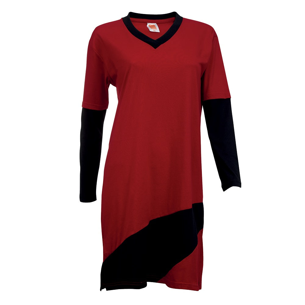 SK01 - FEMALE TC V-Neck Long Sleeve Muslimah 175gsm