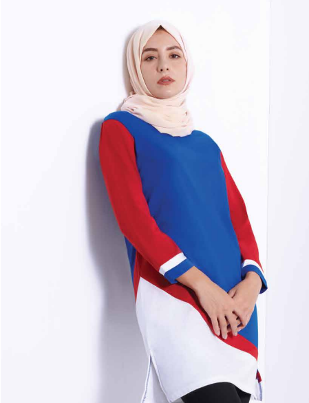 SK02 - FEMALE TC Round Neck Long Sleeve Muslimah 175gsm