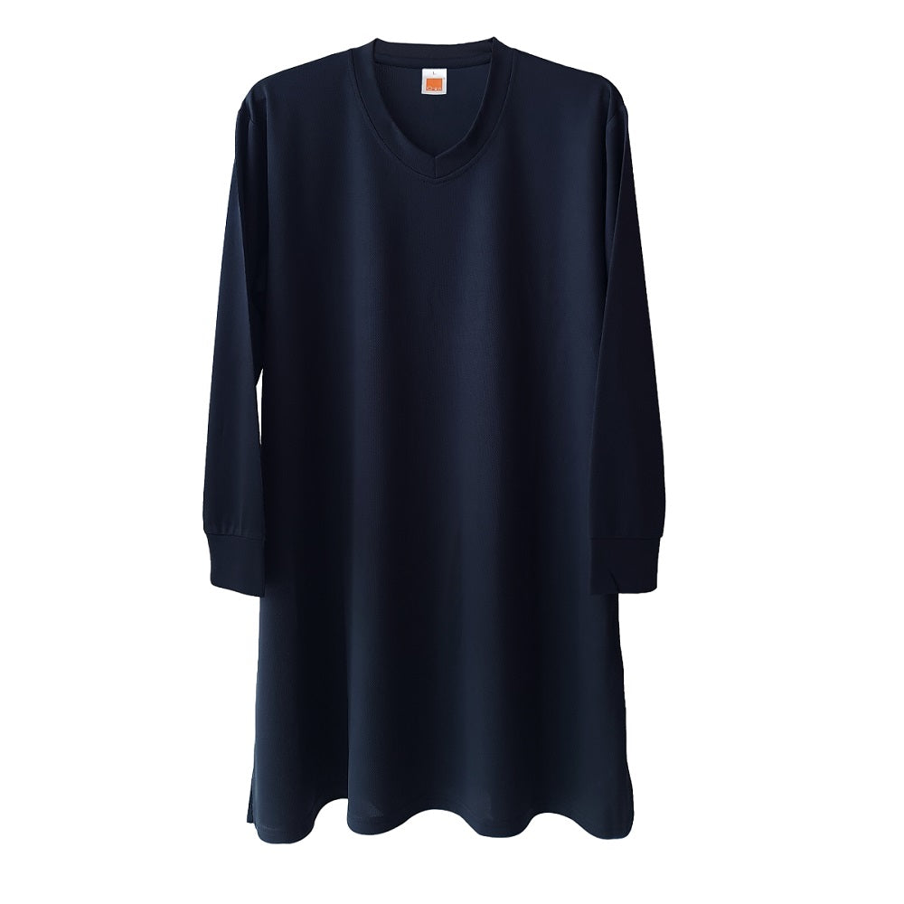 SK05 - FEMALE MICROFIBRE EYELET V-Neck Long Sleeve Muslimah 160gsm