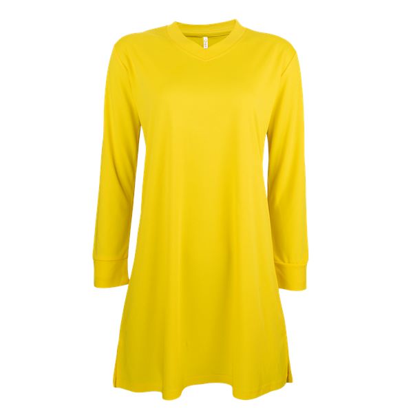 SK05 - FEMALE MICROFIBRE EYELET V-Neck Long Sleeve Muslimah 160gsm