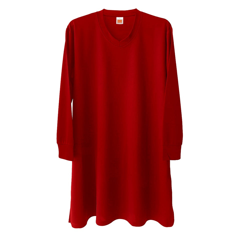 SK05 - FEMALE MICROFIBRE EYELET V-Neck Long Sleeve Muslimah 160gsm