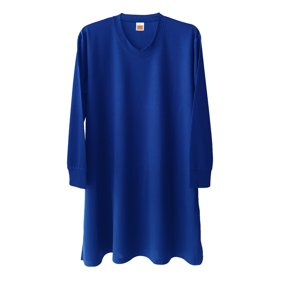 SK05 - FEMALE MICROFIBRE EYELET V-Neck Long Sleeve Muslimah 160gsm