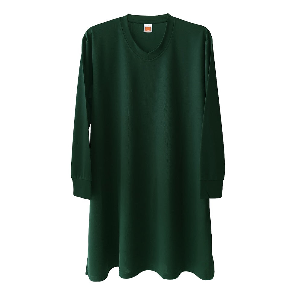 SK05 - FEMALE MICROFIBRE EYELET V-Neck Long Sleeve Muslimah 160gsm