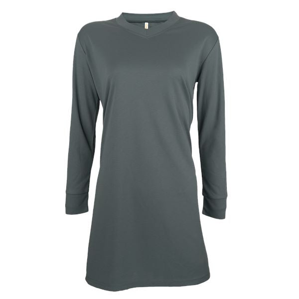 SK05 - FEMALE MICROFIBRE EYELET V-Neck Long Sleeve Muslimah 160gsm