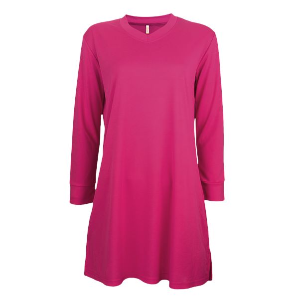 SK05 - FEMALE MICROFIBRE EYELET V-Neck Long Sleeve Muslimah 160gsm