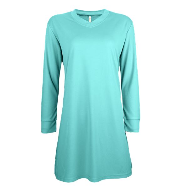 SK05 - FEMALE MICROFIBRE EYELET V-Neck Long Sleeve Muslimah 160gsm