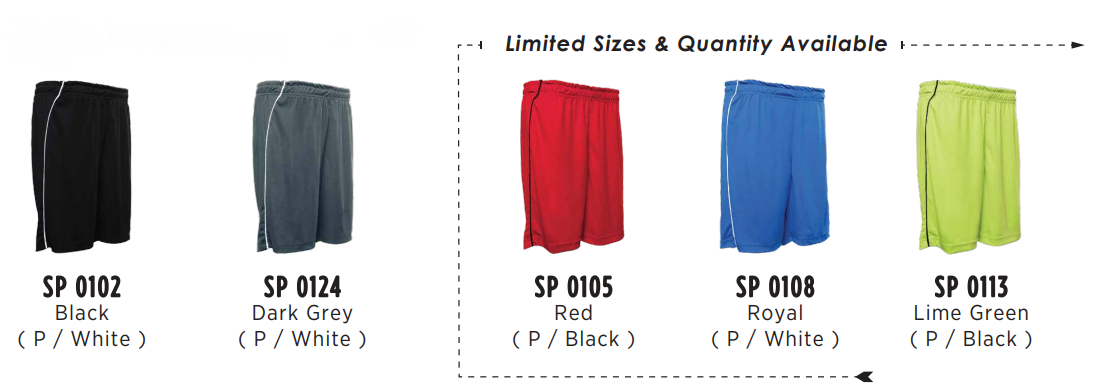 SP 01 - UNISEX POLYESTER Short Pant 140gsm