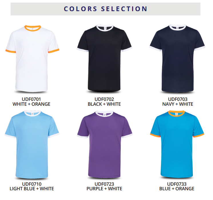 UDF07 - Ultifresh Contrast Side Panel Crew Neck T-Shirt (Unisex)