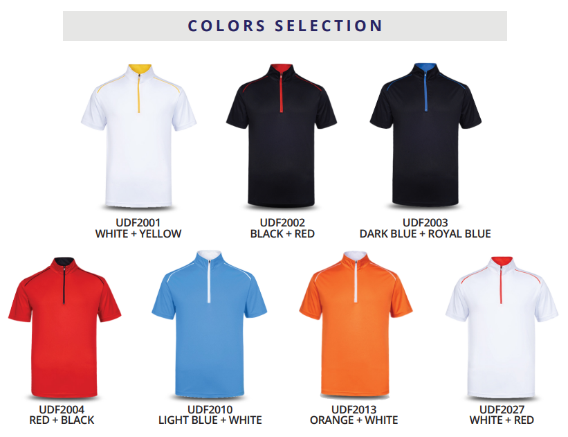 UDF20 - Ultifresh Oriental Zip Up Collar Polo T-Shirt (Unisex)