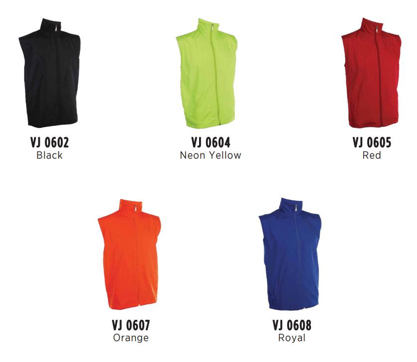 VJ 06 - UNISEX FULL-ZIP Sleeveless Vest Jacket 125gsm