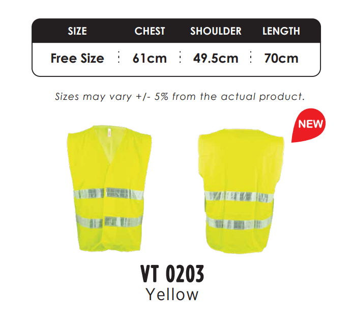 VT 02 - UNISEX SAFETY VEST Sleeveless