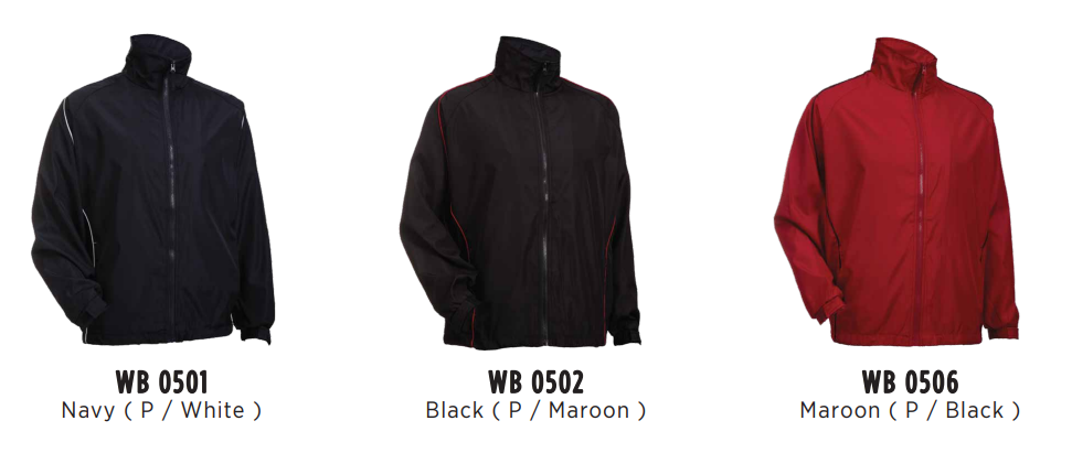 WB 05 - UNISEX FULL-ZIP Windbreaker Jacket 125gsm