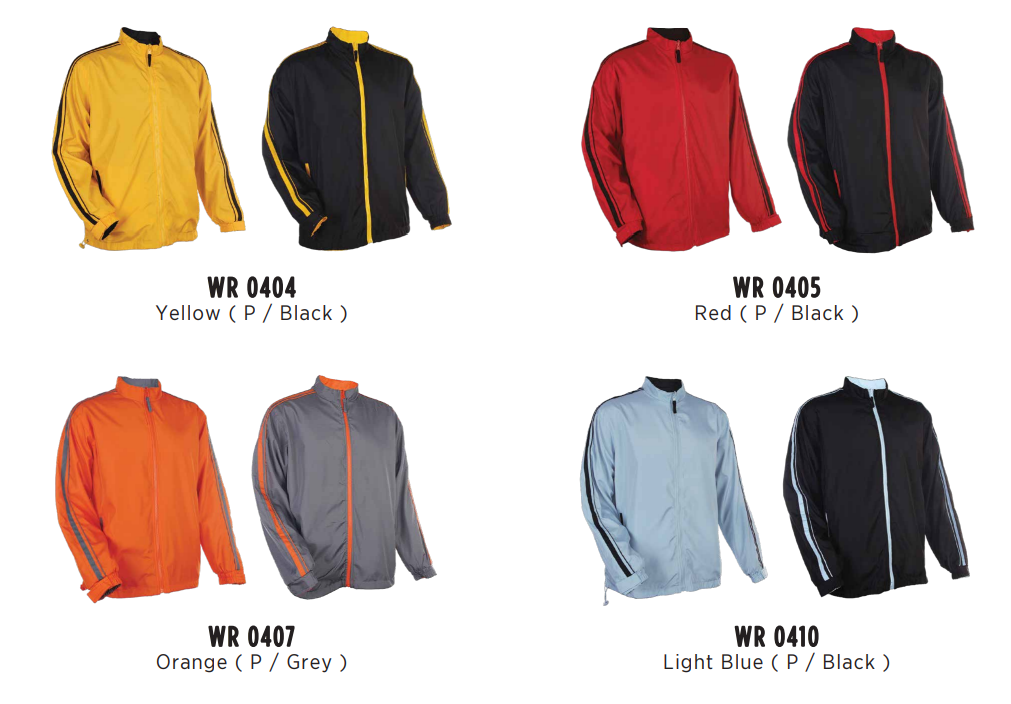 WR 04 - UNISEX FULL-ZIP Reversible Windbreaker 125gsm