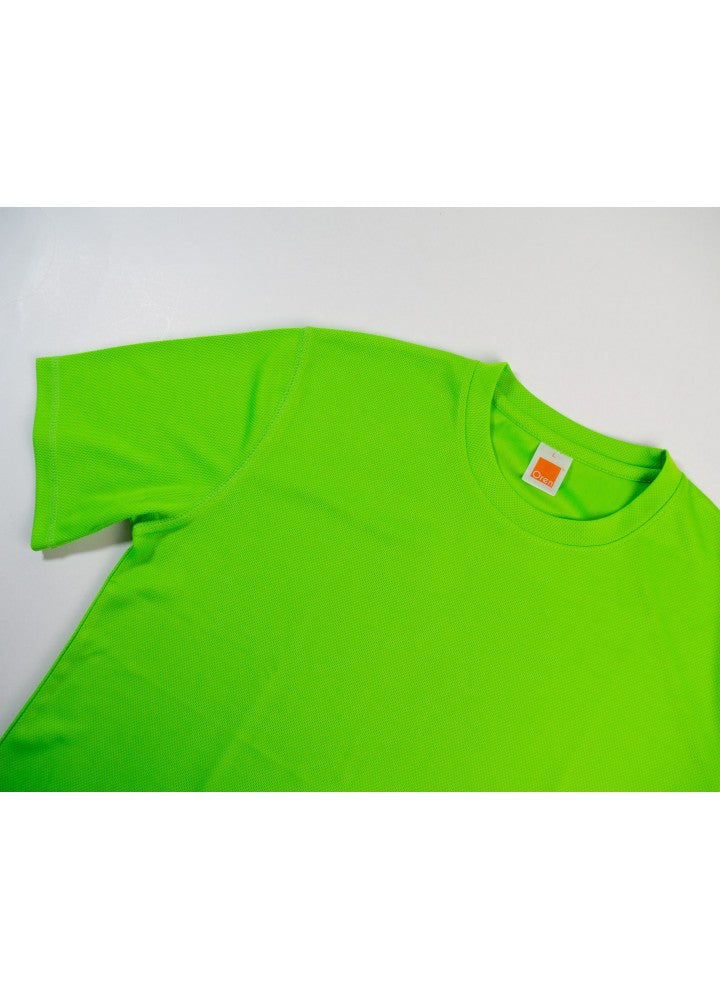 QD04 - Unisex 100% Microfibre Eyelet Short Sleeve T-shirt 160gsm