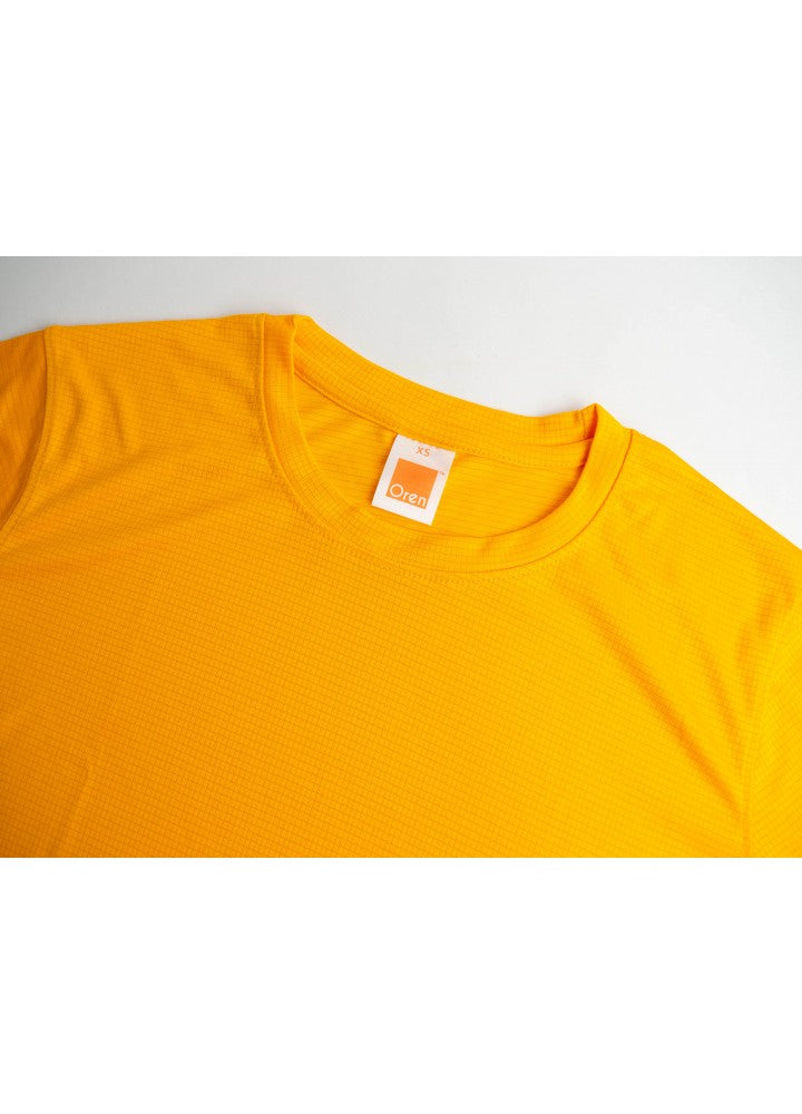 QD66 - Unisex Polyester Check Jacquard Antibac T-Shirt 140gsm