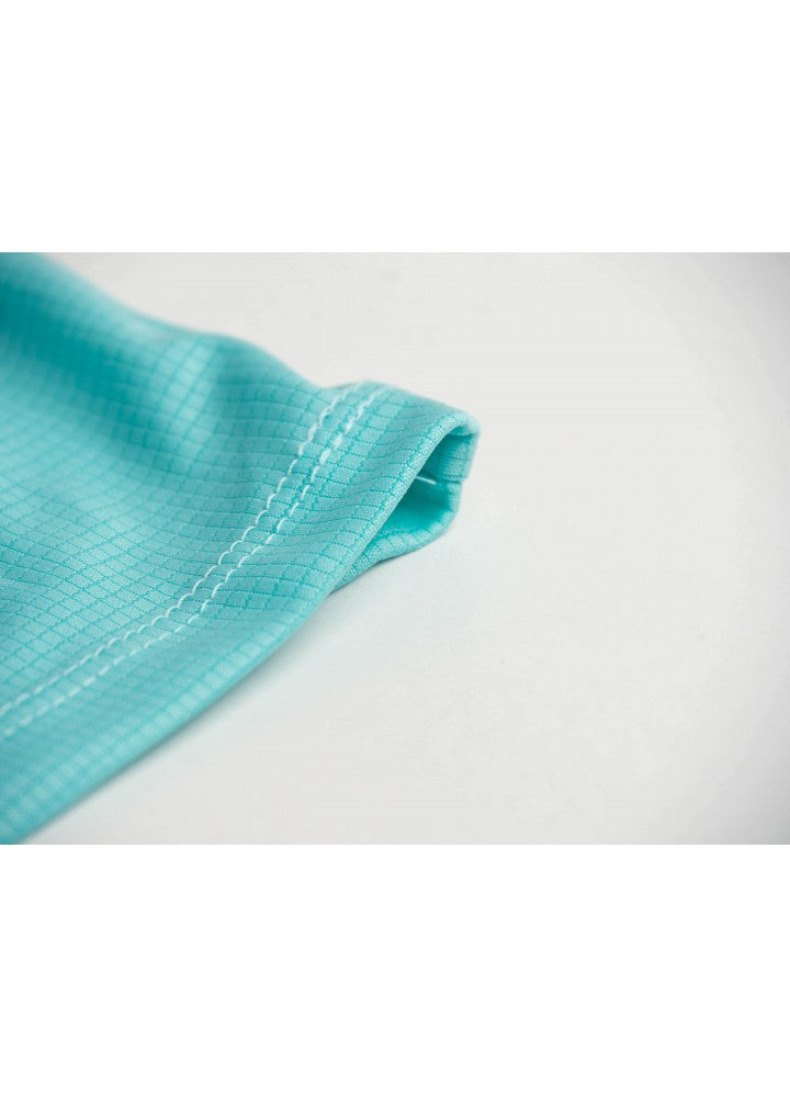 QD66 - Unisex Polyester Check Jacquard Antibac T-Shirt 140gsm