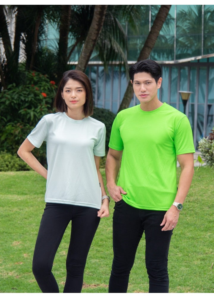 QD04 - Unisex 100% Microfibre Eyelet Short Sleeve T-shirt 160gsm