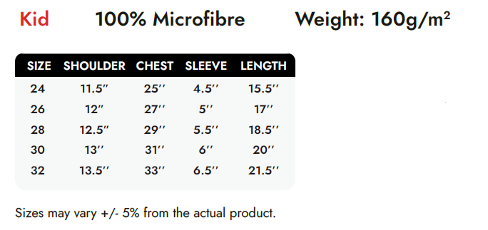 QD68 - Kids Microfibre Eyelet Short Sleeve T-Shirt 160gsm