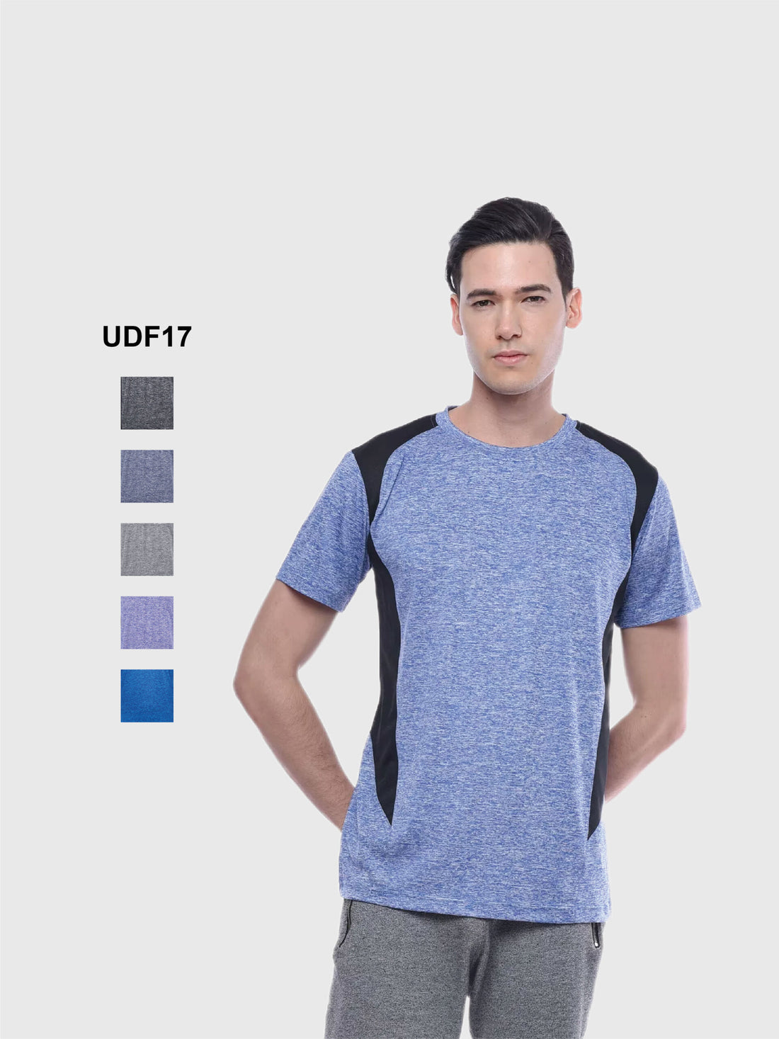 UDF17 - Ultifresh Heather Edge Crew Neck T-Shirt (Unisex)